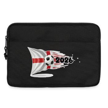 England St. George's Flag Soccer Burst 2026 - Laptoptasche 13" - Schwarz - Vorne