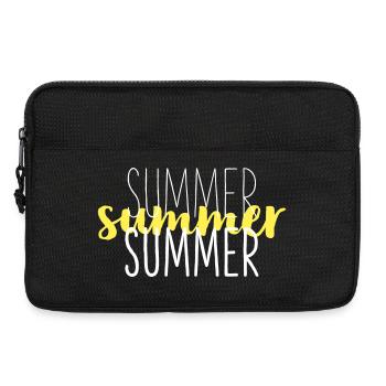 Summer Typo Overlay Yellow Script - Laptop bag 13" - black - Front