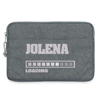Geschenk für Jolena - Laptoptasche 13" - Grau meliert - Vorne