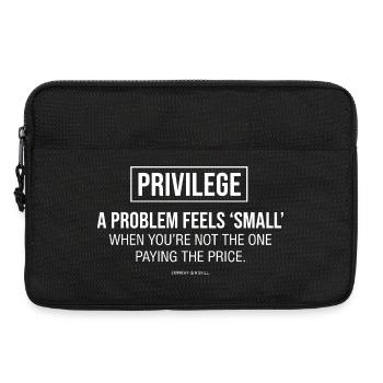 Empathy Statement Typography - Laptop bag 13" - black - Front