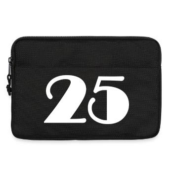 25. 25 JAHRE. 25. JUBILÄUM. 25 JAHRESJUBILÄUM. - Laptoptasche 13" - Schwarz - Vorne