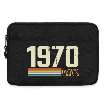 Vintage Mars 1970 - Sacoche pour ordinateur portable 13 pouces - noir - Devant