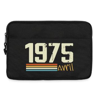 Né en avril 1975 - Sacoche pour ordinateur portable 13 pouces - noir - Devant