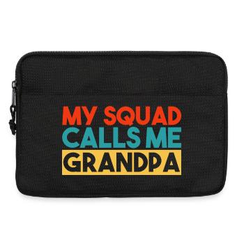 Mon escouade m’appelle Grand-père Slogan rétro coloré - Sacoche pour ordinateur portable 13 pouces - noir - Devant