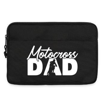 Motocross Dad Silhouette Dirt Bike Sportkunst - Laptoptasche 13" - Schwarz - Vorne