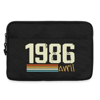Né en avril 1986 - Sacoche pour ordinateur portable 13 pouces - noir - Devant