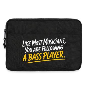 Bassiste Following A Bass Band, Bassspieler - Sacoche pour ordinateur portable 13 pouces - noir - Devant