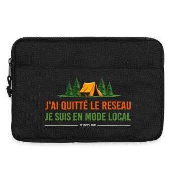 J’ai quitté les réseaux je suis en mode loca - Sacoche pour ordinateur portable 13 pouces - noir - Devant