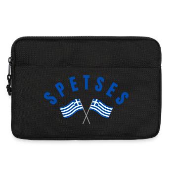 Drapeaux grecs de Spetses - Sacoche pour ordinateur portable 13 pouces - noir - Devant