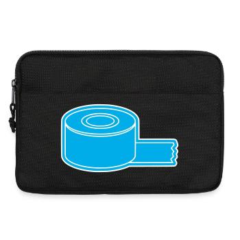 Klebeband Tape Rolle Outline - Laptoptasche 13" - Schwarz - Vorne