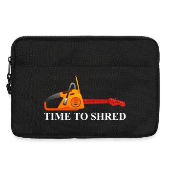 Time to Shred – Orange Guitar Tool - Laptop bag 13" - black - Front