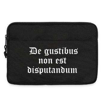 Gothic Proverb: De gustibus non est disputandum - Laptop bag 13" - black - Front