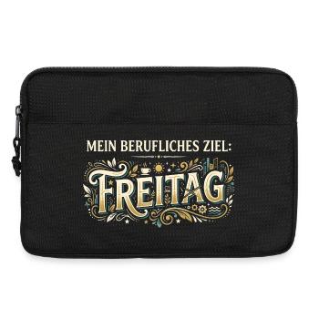 Freitag Mein Berufliches Ziel - Vintage Look - Laptoptasche 13" - Schwarz - Vorne