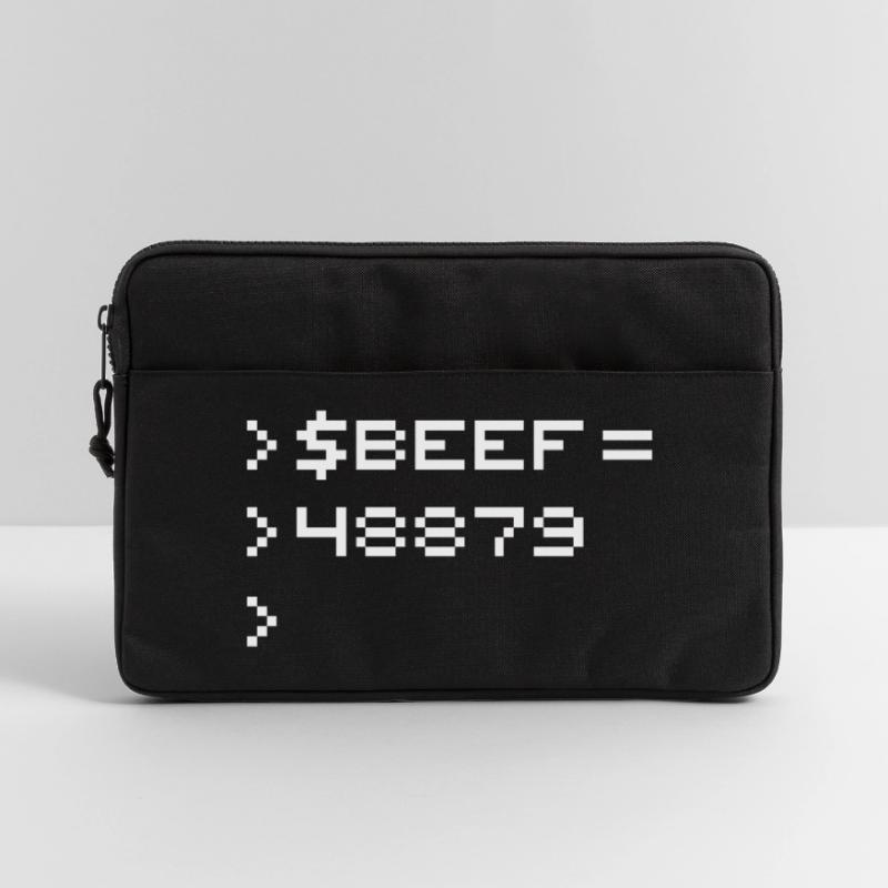 BEEF 8-bit Code Nerd Pixel Terminal Rétro Sacoche pour ordinateur portable 13 pouces