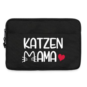 Katzen Mama - Laptoptasche 13" - Schwarz - Vorne