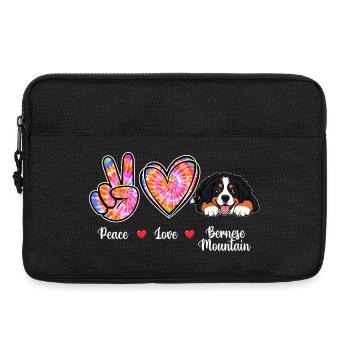 Paix Amour Son Tout-Montagne Bernois Maman - Sacoche pour ordinateur portable 13 pouces - noir - Devant