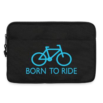 Né pour faire du vélo en se disant - Sacoche pour ordinateur portable 13 pouces - noir - Devant