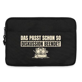 Handwerk Das passt schon so - Handwerker Geschenk - Laptoptasche 13" - Schwarz - Vorne