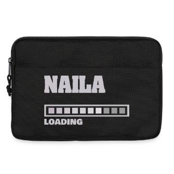 Naila als Geburt - Laptoptasche 13" - Schwarz - Vorne