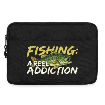 Fishing is a real addiction - Laptop bag 13" - black - Front