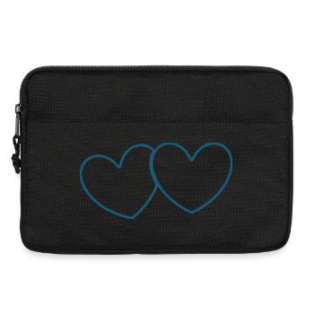 blue heart valentine's day gift - Laptop bag 13" - black - Front