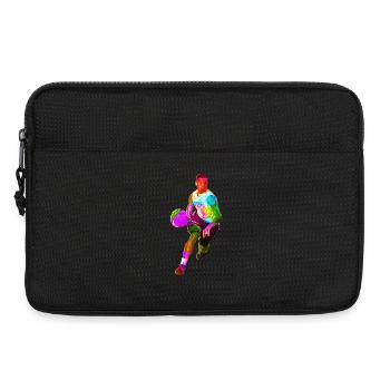 Colorful basketball player - Laptop bag 13" - black - Front