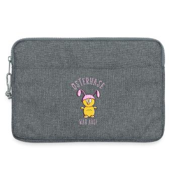 Osterhase war aus -Das Küken ran - Frohe Ostern - Laptoptasche 13" - Grau meliert - Vorne
