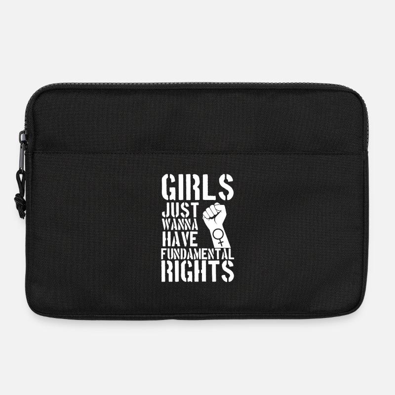 Mädchen möchten Grundrechte-Hemd gerade haben - Laptoptasche 13" - Schwarz