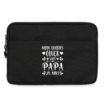 Mein größtes Glück sagt Papa zu mir - Laptoptasche 13" - Schwarz - Vorne