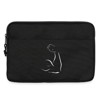 Bras Biceps Muscle Muscles Symbole gym FItness icône - Sacoche pour ordinateur portable 13 pouces - noir - Devant