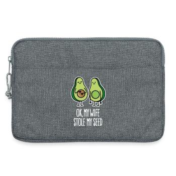 Meine Frau hat meine Saatgut-Schwangerschaftsmeldung gestohlen - Laptoptasche 13" - Grau meliert - Vorne