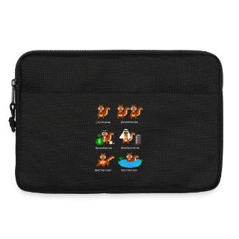 squirrels, rich squirrels, sheikh squirrels, - Laptop bag 13" - black - Front