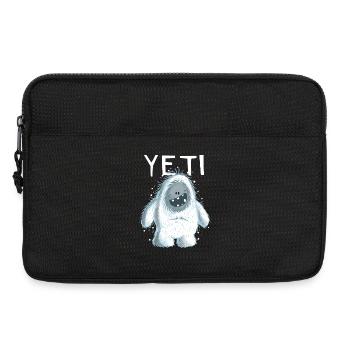 Lustiger Yeti - Yetis - Monster - Schnee - Winter - Laptoptasche 13" - Schwarz - Vorne