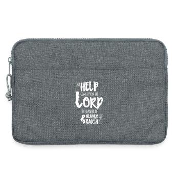 My Help Comes From The Lord - Laptoptasche 13" - Grau meliert - Vorne