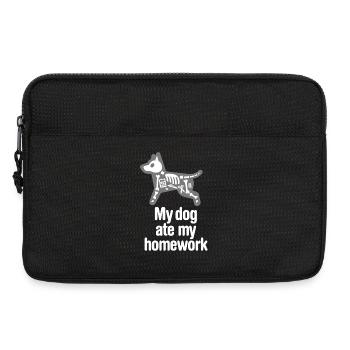 My dog ate my homework Funny back to school dog - Laptop bag 13" - black - Front