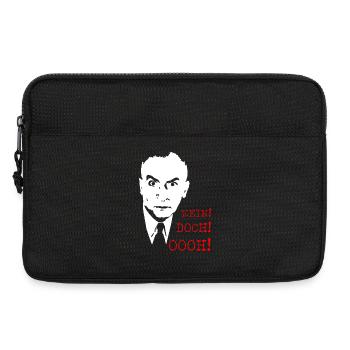 Nein Doch Ooh Spruch Motiv - Laptoptasche 13" - Schwarz - Vorne