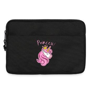 Majestätischer Einhorn-Kronen-Print - Laptoptasche 13" - Schwarz - Vorne