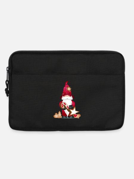 zauberhafter süßer Wichtel mit Weihnachtsplätzchen - Laptoptasche 13" - Schwarz
