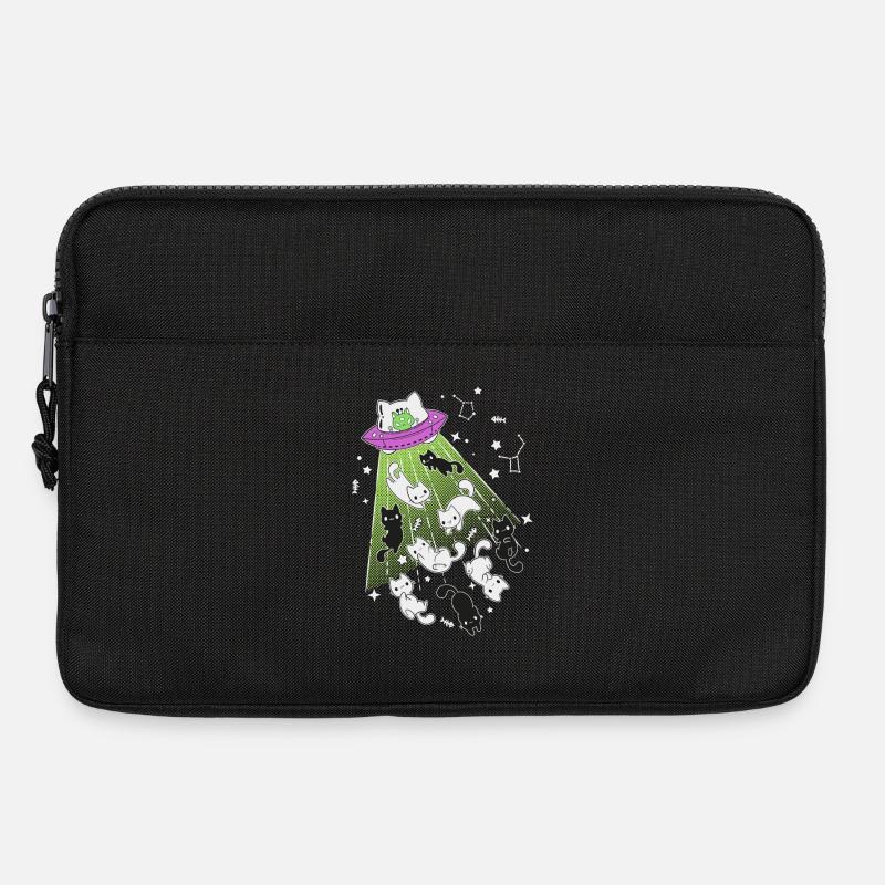 außerirdische Katzen - Laptoptasche 13" - Schwarz