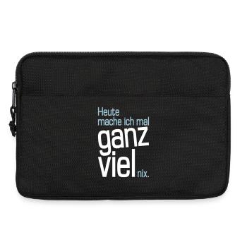 Heute mache ich mal ganz viel nix - Laptoptasche 13" - Schwarz - Vorne
