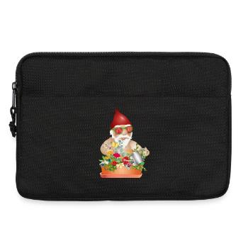 cooler Gartenzwerg macht Urlaub auf Balkonien - Laptoptasche 13" - Schwarz - Vorne