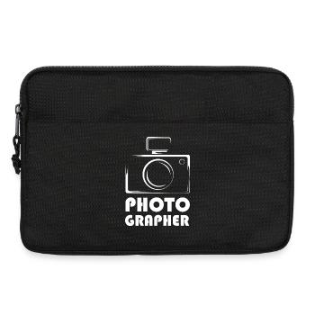 photographer photos symbol gift icon Logo camera - Laptoptasche 13" - Schwarz - Vorne