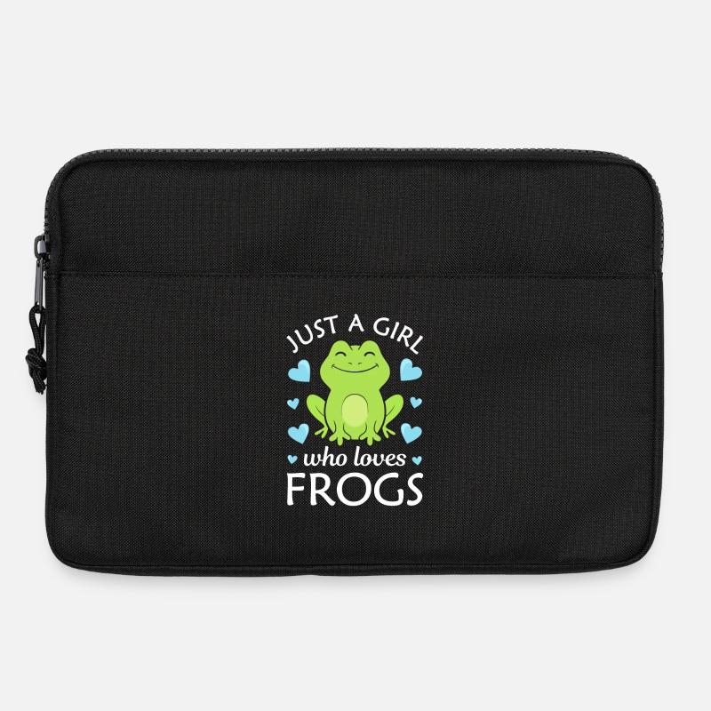 Frosch Frösche - Laptoptasche 13" - Schwarz