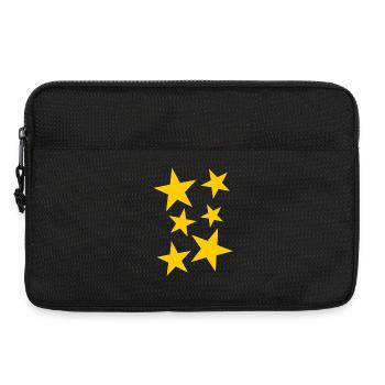étoiles jaunes - Sacoche pour ordinateur portable 13 pouces - noir - Devant
