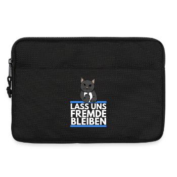 Hater Katze - Lass uns Fremde bleiben - Laptoptasche 13" - Schwarz - Vorne