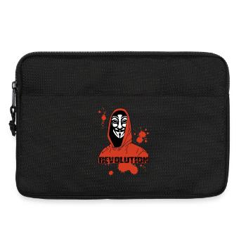 Anonymous and the Red Revolution - Laptop bag 13" - black - Front