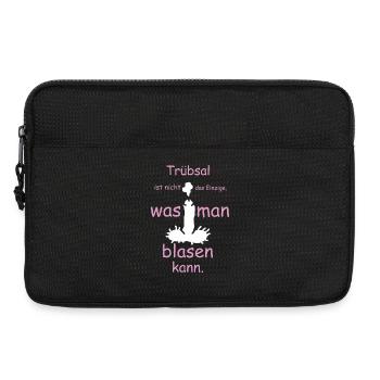 Trübsal ist nicht das einzige was man blasen kann - Laptoptasche 13" - Schwarz - Vorne