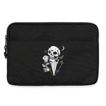 Gentelman Skull mit Rose - Laptoptasche 13" - Schwarz - Vorne