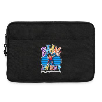 4. Geburtstag Kinder Fußball - Laptoptasche 13" - Schwarz - Vorne