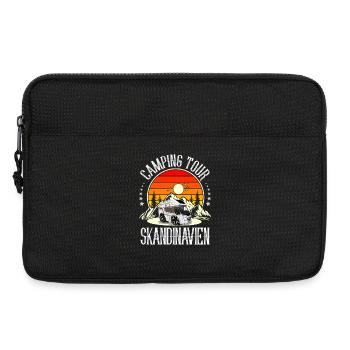 Camping Tour Skandinavien Campen Camper - Laptoptasche 13" - Schwarz - Vorne
